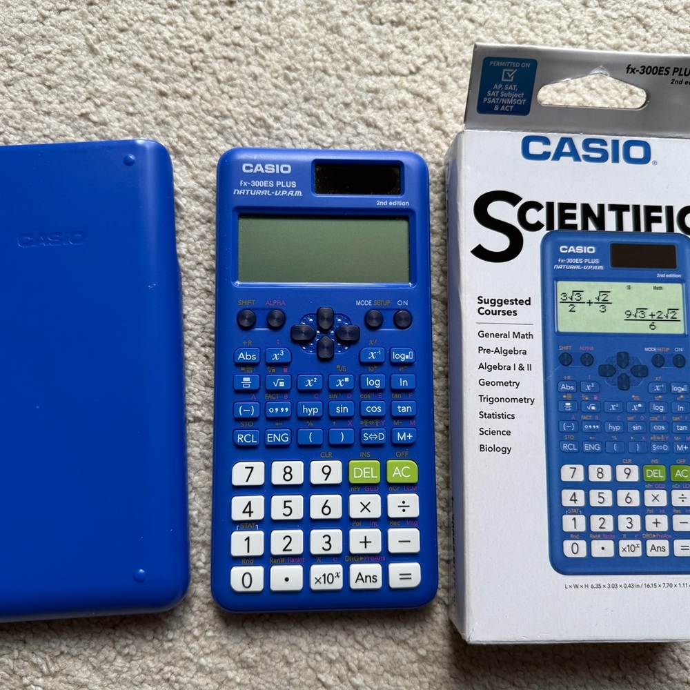 Casio FX-300ES PLUS-BU Scientific Calculator 2nd Edition ACT SAT PSAT New In Box